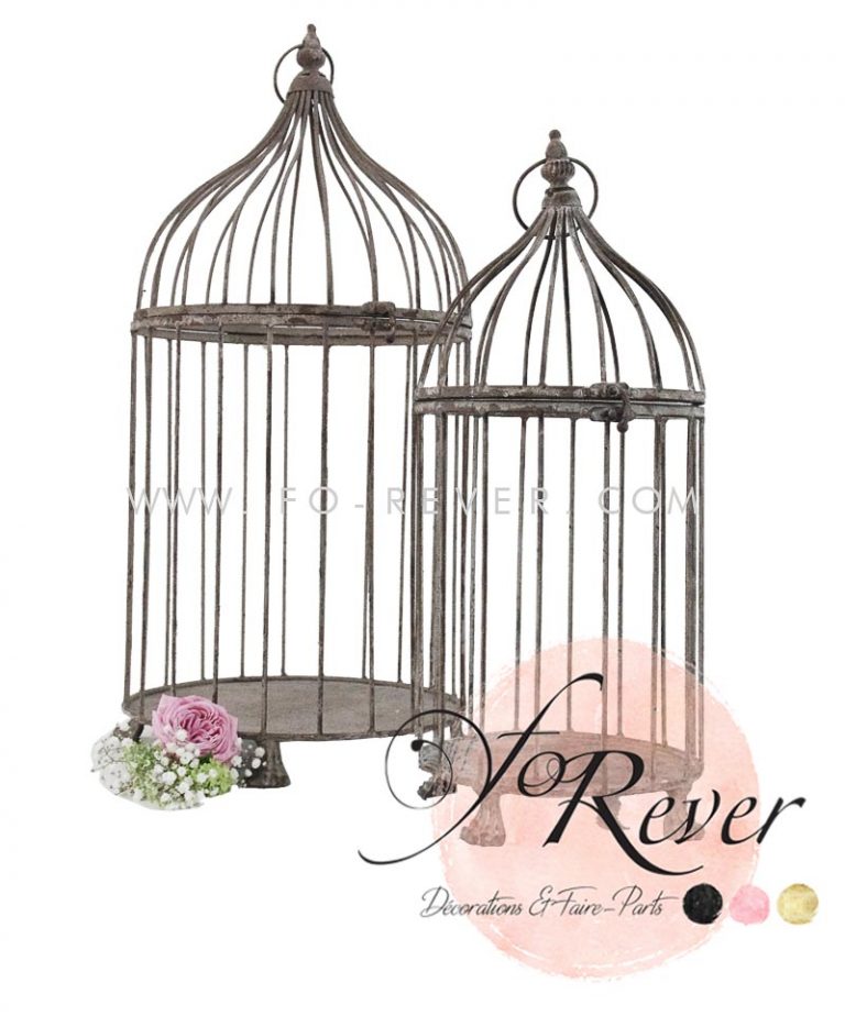Location Cage à oiseau - Vintage - deux tailles - FoRever Décoration de Mariage