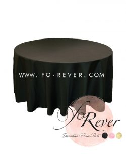 Nappe Ronde - Noir - FoRever Décorations de Mariage