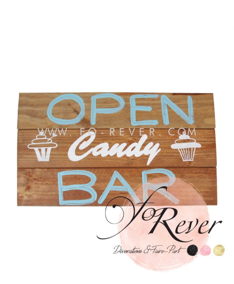 Panneau Candy Bar Open