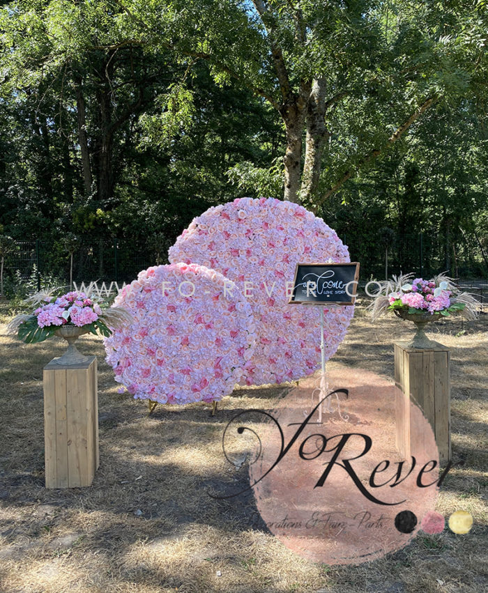 Backdrop Murs de Fleur rond