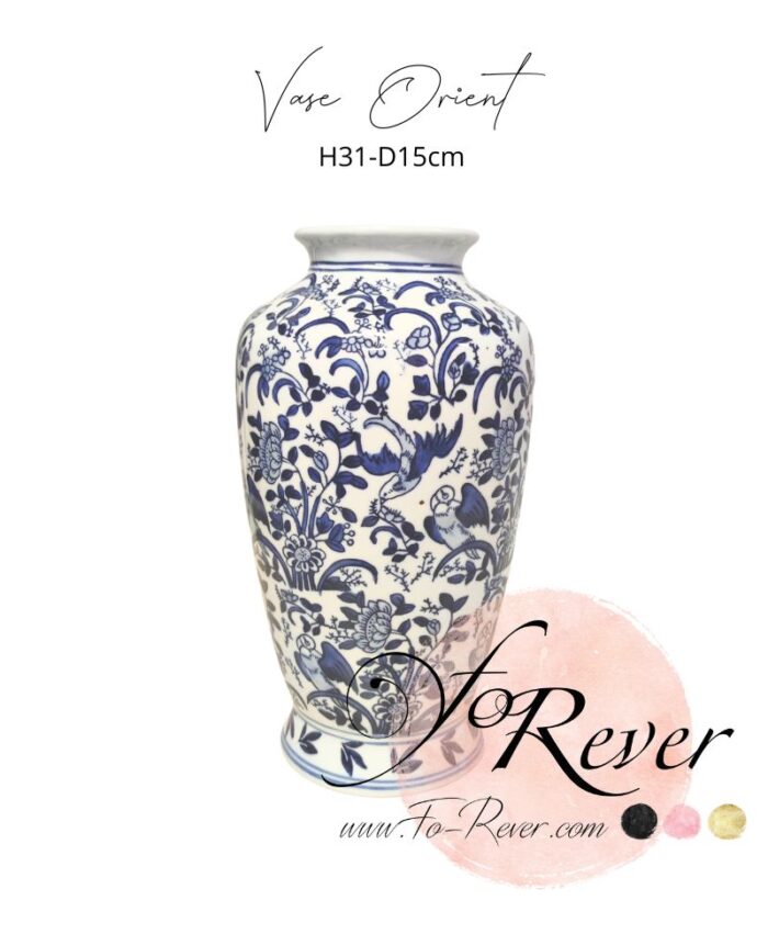 Vase ORIENT asiatique bleu