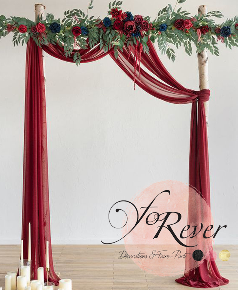 Chemin de Table rouge à estampage doré, chemin de Table décoratif au Design  miteux, fournitures pour fête et Banquet de mariage - AliExpress