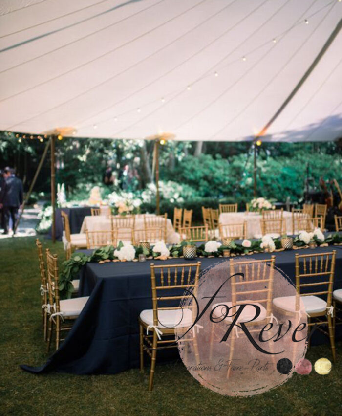 Nappe rectangulaire Bleu Navy