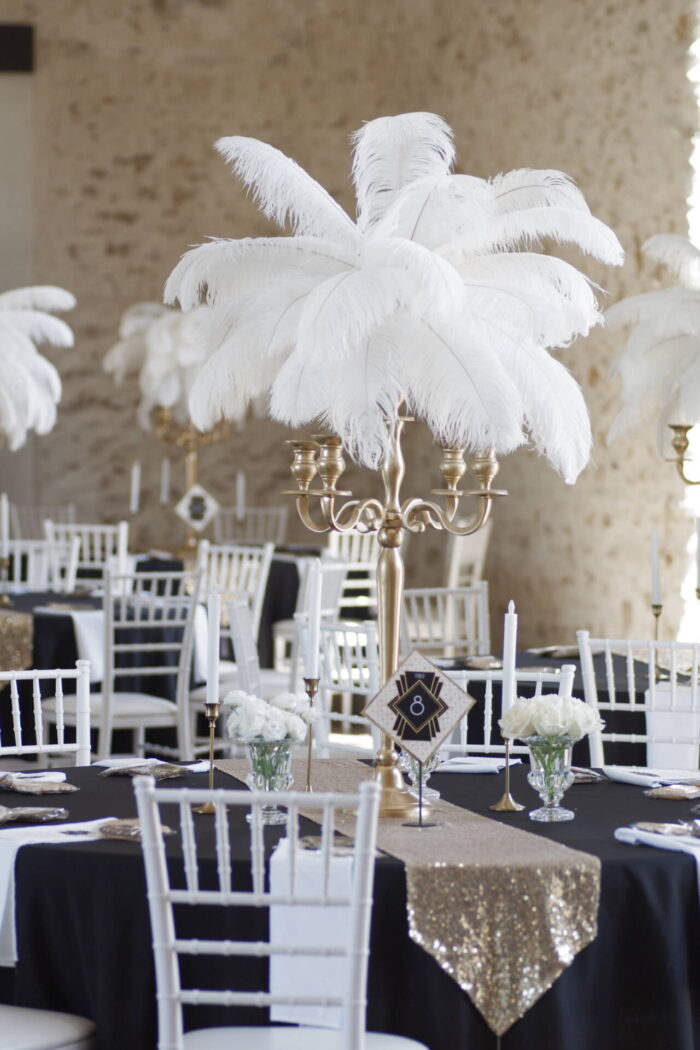 Chemin de table Sequin Or
