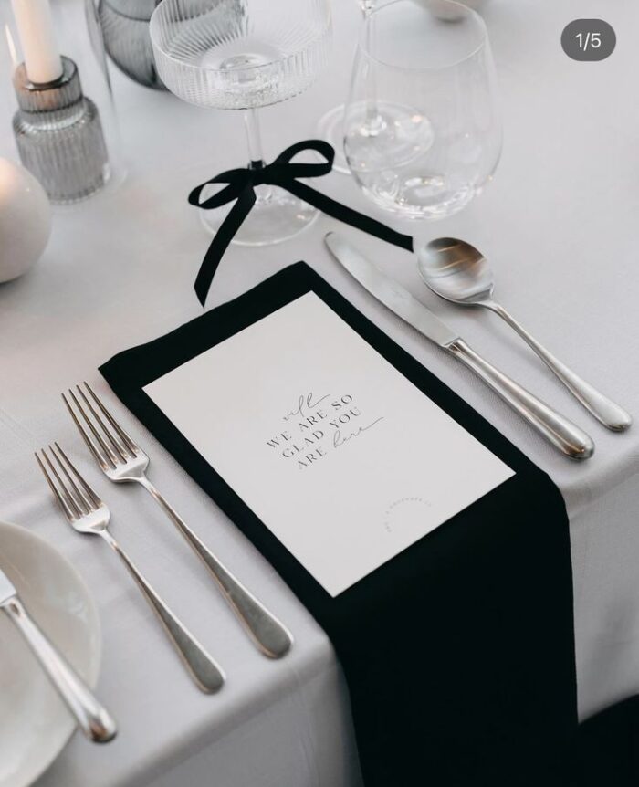 10 Serviettes Tissus noires