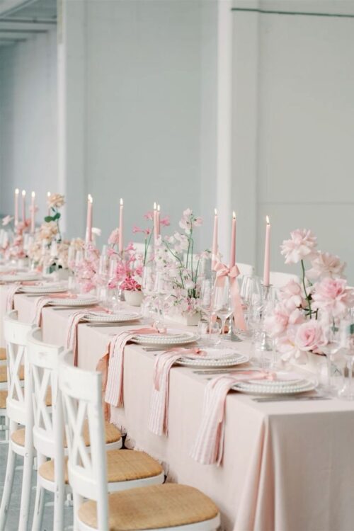 decoration évènement paris decorateur serviette rose